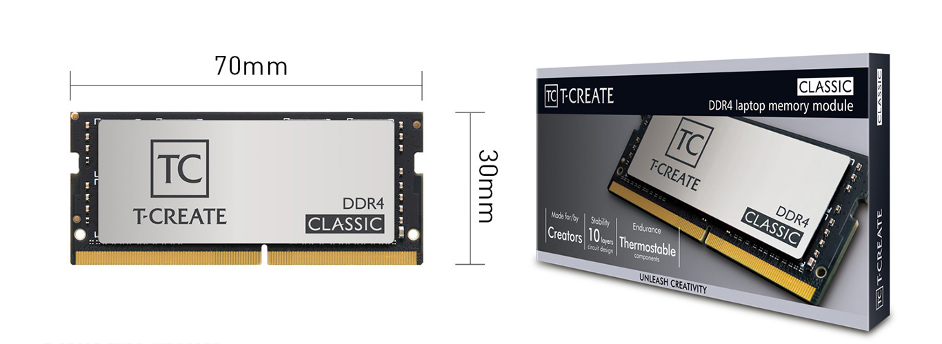 Team T-CREATE CLASSIC 64GB (2 x 32GB) 260-Pin DDR4 SO-DIMM DDR4